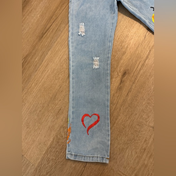 Lola and the Boys Scribble Rainbow Jeans Size 14 - Picture 6 of 6